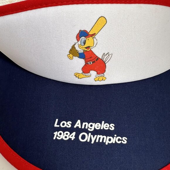 VTG Los Angeles 1984 Olympics Sun Visor Cap Adjustable Moisture Wicking Headwear - Picture 2 of 7